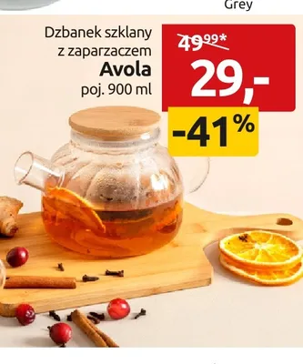 Dzbanek szklany z zaparzaczem Avola 900 ml promocja w Black Red White