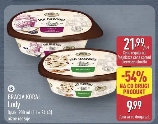 Lody Bracia Koral promocja w Aldi