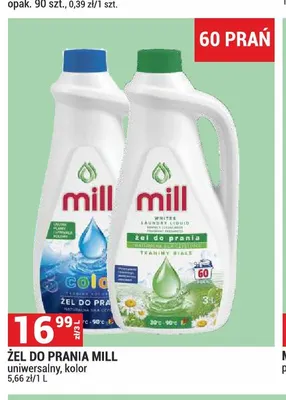 Żel do prania Mill kolor promocja w Merkury Market