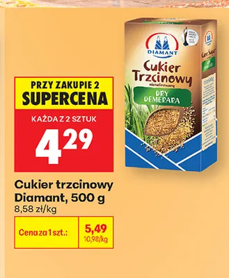 Cukier trzcinowy Diamant promocja w Biedronka