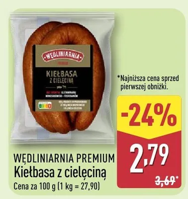 Kiełbasa z cielęciną promocja w Aldi