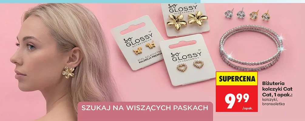 Biżuteria kolczyki Cat Cat promocja w Biedronka