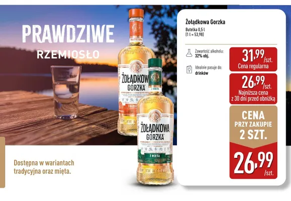 Żołądkowa Gorzka Z Miętą promocja w Aldi