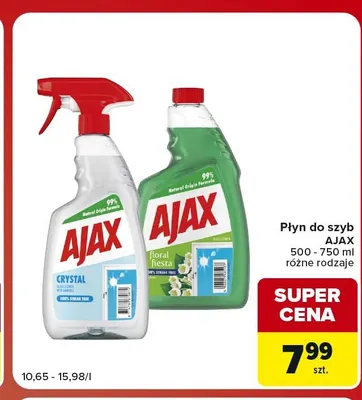 Płyn do szyb Ajax promocja w Carrefour Market
