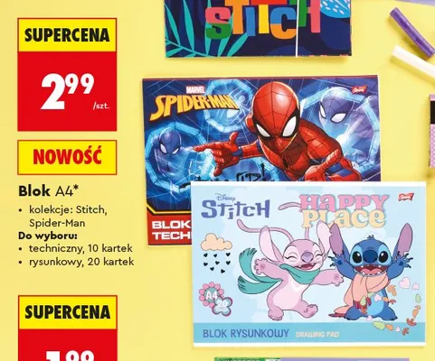 Blok rysunkowy A4 St. Majewski promocja w Biedronka