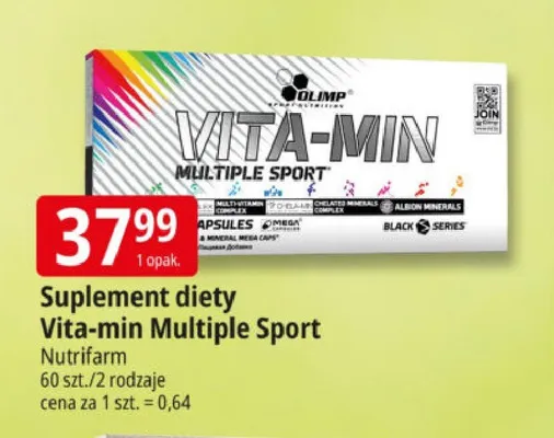 Suplement diety Vita-min Multiple Sport Olimp promocja w Leclerc