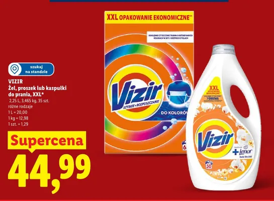 Kapsułki do prania Vizir XXL promocja w Lidl