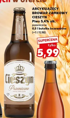 Piwo pszeniczne browar zamkowy Cieszyn promocja w Kaufland