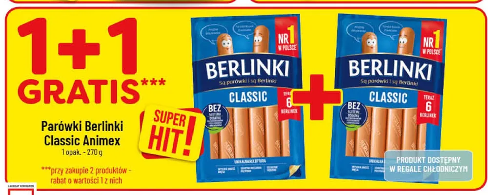 Parówki Classic Animex promocja w POLOmarket