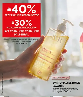 Olejek przeciwświądowy do mycia SVR Topialyse Huile Lavante promocja w Ziko Dermo