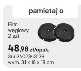 Filtr węglowy wym. 3,1x18x18cm promocja w Castorama