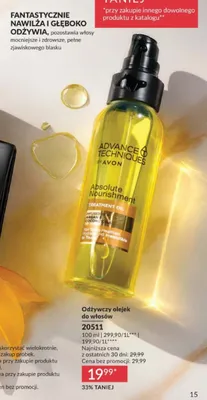 Odżywczy olejek do włosów Advance Techniques Avon promocja w AVON