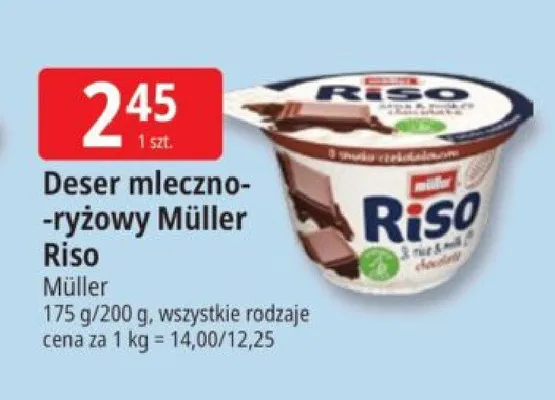 Deser mleczno-ryżowy Müller Riso promocja w Leclerc