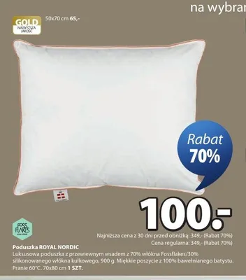 Poduszka ROYAL NORDIC 70x80cm promocja w Jysk