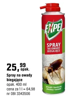 Spray na owady biegające promocja w OBI