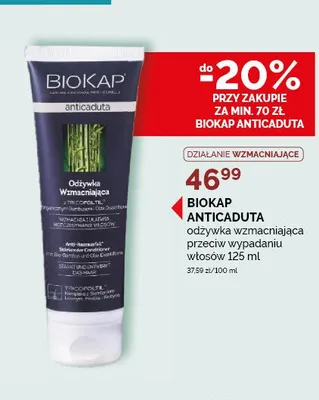 Odżywka wzmacniająca przeciw wypadaniu włosów Biokap Anticaduta promocja w Ziko Dermo