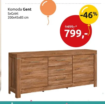 Komoda Gent promocja w Black Red White