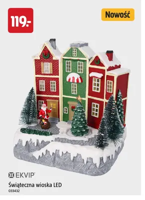 Świąteczna wioska LED Ekvip promocja w Jula
