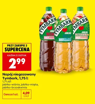 Napój niegazowany jabłko-mięta Tymbark promocja w Biedronka