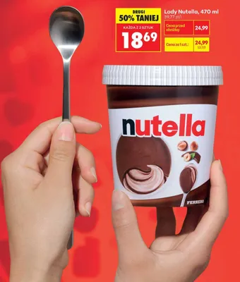 Lody Nutella promocja w Biedronka