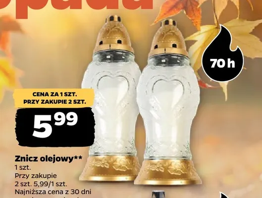 Znicz olejowy promocja w Netto