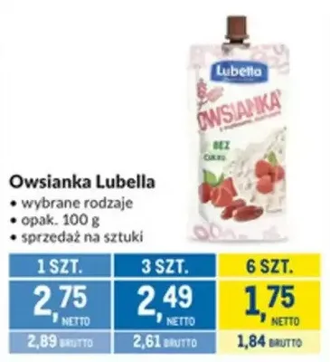 Owsianka Lubella promocja w Makro