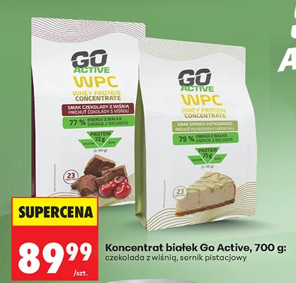 Koncentrat białek Go Active WPC czekolada z wiśnią promocja w Biedronka