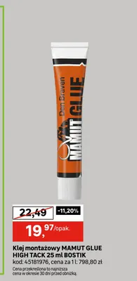 Klej montażowy Bostik Mamut Glue High Tack promocja w Leroy Merlin