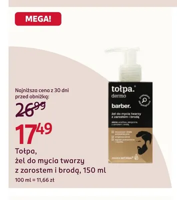 Żel do mycia twarzy z zarostem i brodą Tołpa promocja w Rossmann