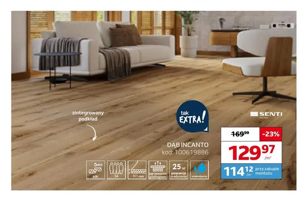 Panele winylowe Dąb Incanto Senti promocja w Komfort
