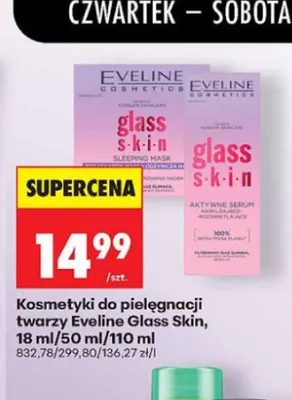 Maska do twarzy Eveline Glass Skin promocja w Biedronka