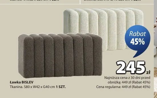 Ławka BISLEV promocja w Jysk