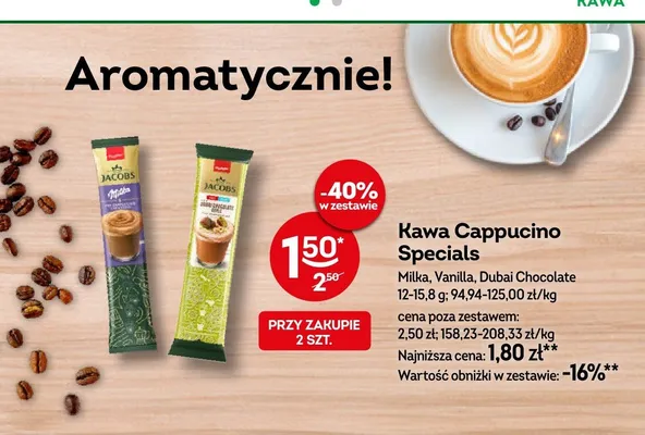 Kawa Cappucino Specials Jacobs Dubai Chocolate promocja w Żabka