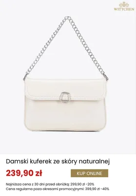 Torebka damska kuferek ze skóry naturalnej Wittchen promocja w Wittchen