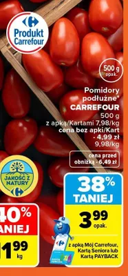 Pomidory podłużne Carrefour promocja w Carrefour Market