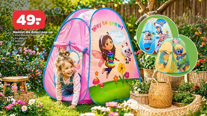 Namiot dla dzieci pop-up Stitch promocja w Netto