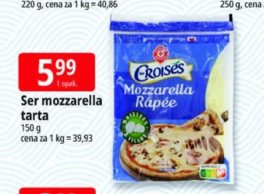 Ser mozzarella tarta Croisés promocja w Leclerc