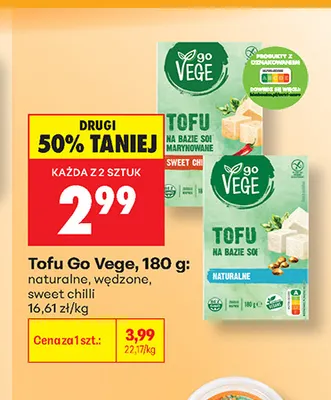 Tofu naturalne Go Vege promocja w Biedronka