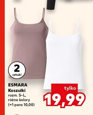 Koszulki Esmara 2-pak promocja w Kaufland