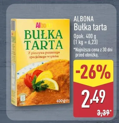 Bułka tarta promocja w Aldi