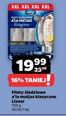 Filety śledziowe wiejskie klasyczna cebulka Lisner promocja w Netto