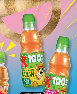 Sok 100% Kubuś jabłko-marchew-banan promocja w Biedronka