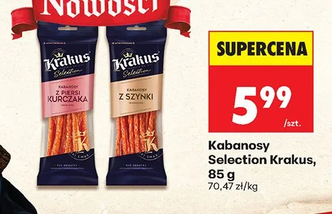 Kabanosy Selection promocja w Biedronka