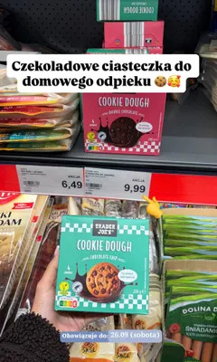 Ciasteczka do odpieku Trader Joe's Cookie Dough Chocolate Chip promocja w Aldi
