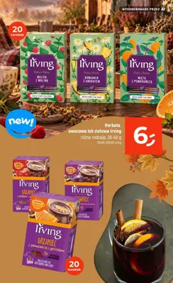 Herbata owocowa Irving Grzaniec ze śliwką i kardamonem promocja w Dealz