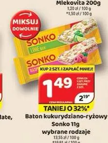 Baton kukurydziano-ryżowy Sonko promocja w Delfin
