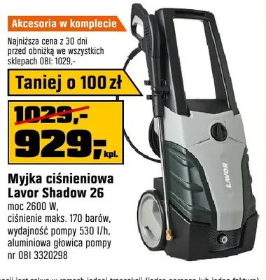 Myjka ciśnieniowa Lavor Shadow 26 promocja w OBI