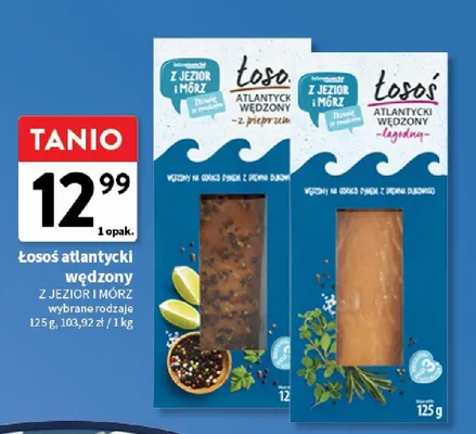 Łosoś atlantycki wędzony z pieprzem Z Jezior i Mórz promocja w Intermarche