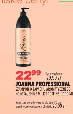 Szampon Joanna Professional o zapachu aromatycznego kokosa Shine Milk Proteins promocja w Drogerie Natura