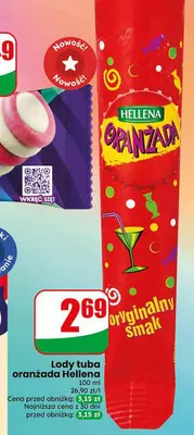 Lody tuba oranżada Hellena promocja w Dino
